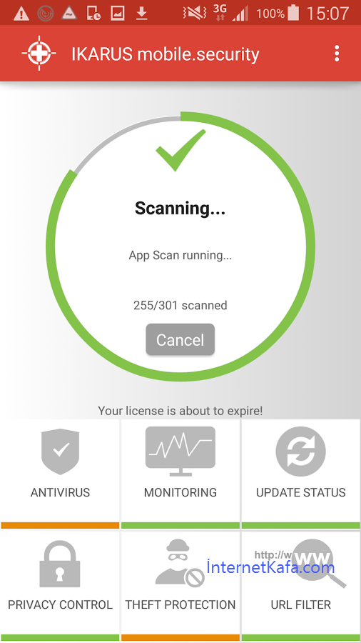 Ikarus TestVirus ile Android'de antivirus uygulamasını test edin
