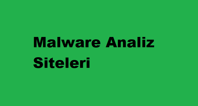 Malware Analiz  Siteleri
