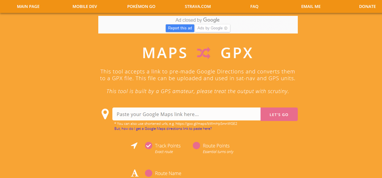 Google Haritaları GPX’e Online Dönüştürün