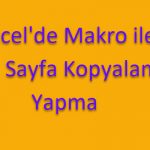 Makro sayfa kopyalama