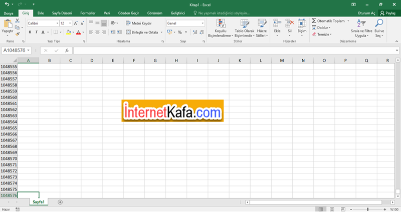 Excel’in Sınırlarını ve Kapasitesini Öğrenelim