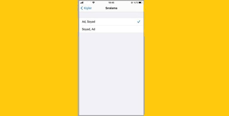 İPhone’da Kişilerinin Sıralama Düzeni Değiştirme İPhone’da Kişilerinin Sıralama Düzeni Değiştirme