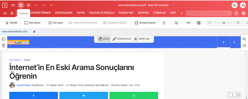 Site Sayfalarını PDF Olarak Kaydetmek İçin En İyi Ücretsiz Çevrim İçi Siteler